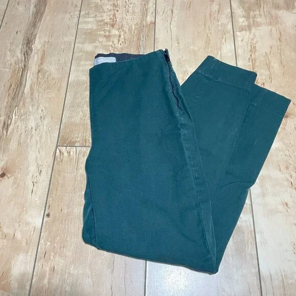 Everlane, side zip skinny pants stretchy waist, women’s size 4, hunter green - Picture 1 of 5